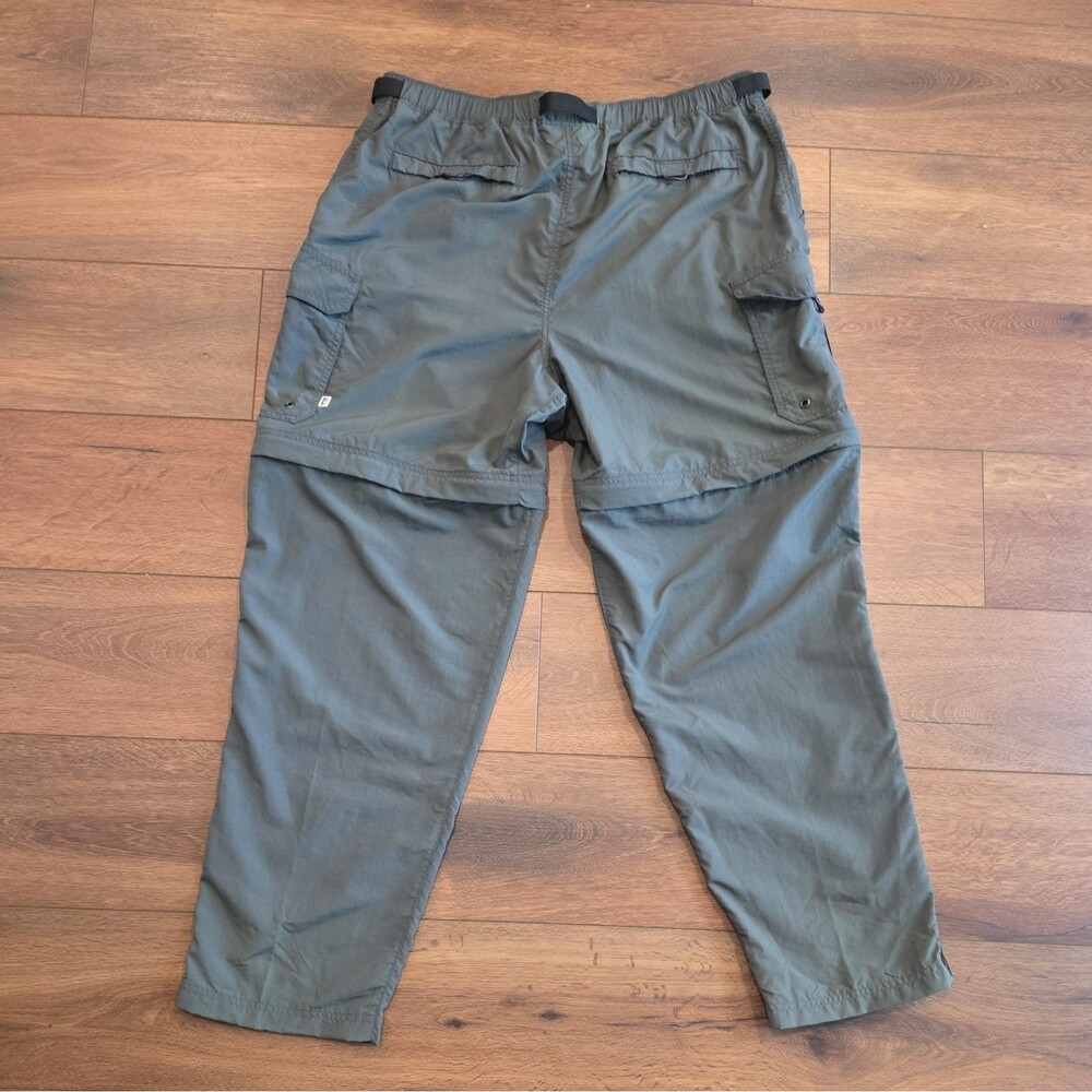 REI Pants Mens Large Green Convertible Nylon Cargo Hiking Zip Off Outdoor - Picture 12 of 15